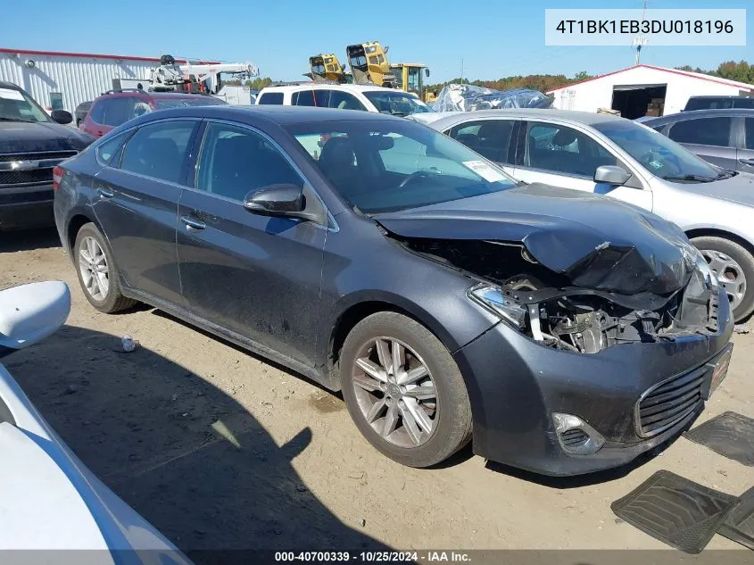 2013 Toyota Avalon Xle Premium VIN: 4T1BK1EB3DU018196 Lot: 40700339