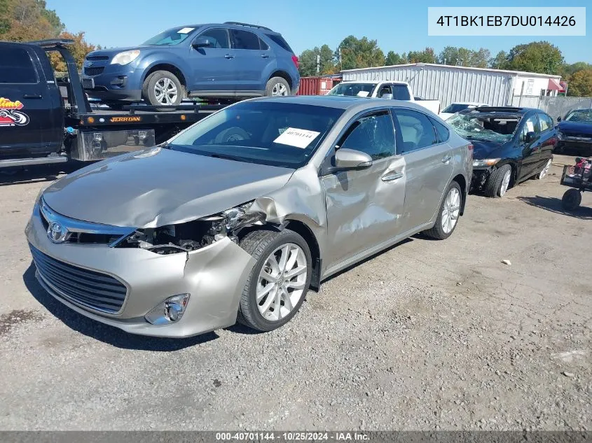 2013 Toyota Avalon Limited VIN: 4T1BK1EB7DU014426 Lot: 40701144