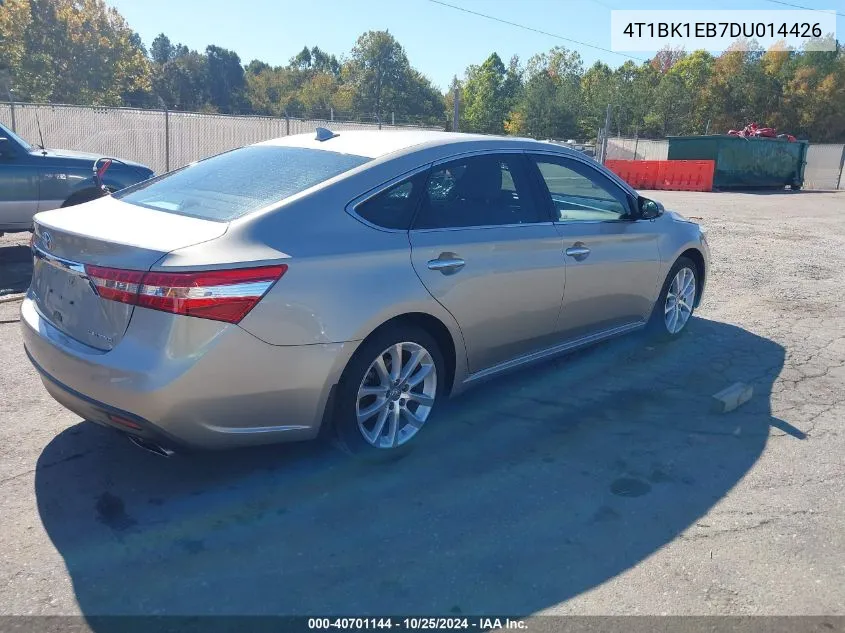 2013 Toyota Avalon Limited VIN: 4T1BK1EB7DU014426 Lot: 40701144