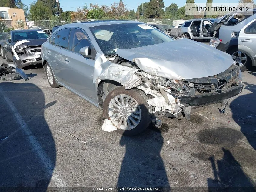 2013 Toyota Avalon Hybrid Limited VIN: 4T1BD1EB7DU004912 Lot: 40729368