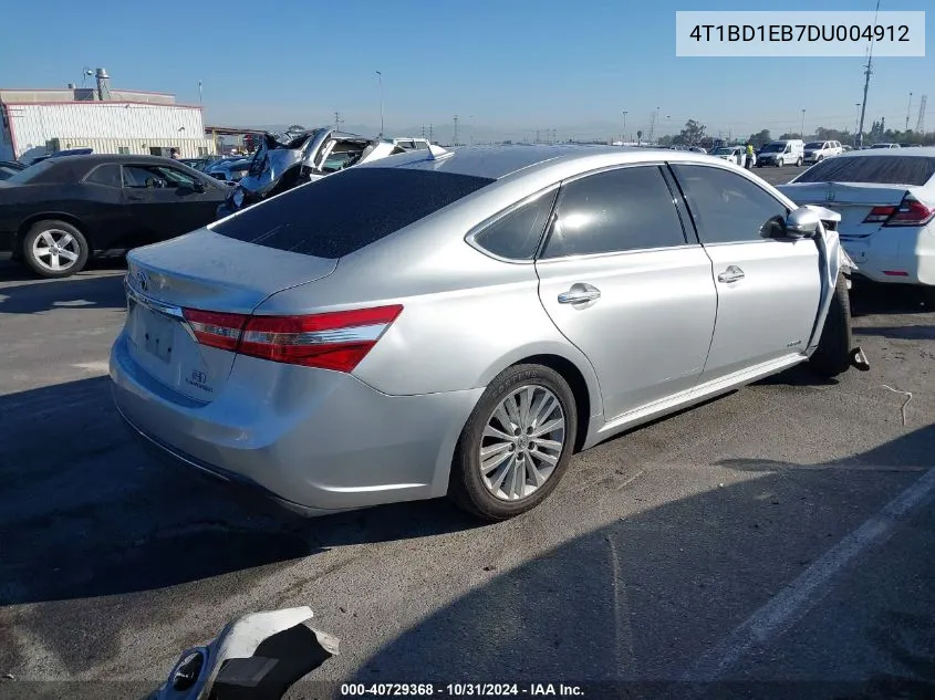 2013 Toyota Avalon Hybrid Limited VIN: 4T1BD1EB7DU004912 Lot: 40729368