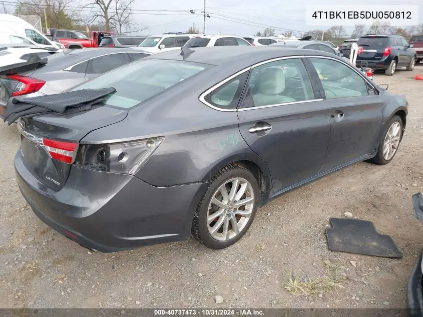 2013 Toyota Avalon Limited VIN: 4T1BK1EB5DU050812 Lot: 40737473