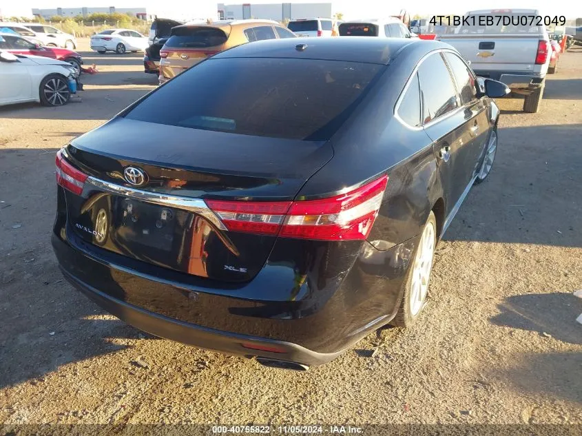 2013 Toyota Avalon Xle Touring VIN: 4T1BK1EB7DU072049 Lot: 40755822