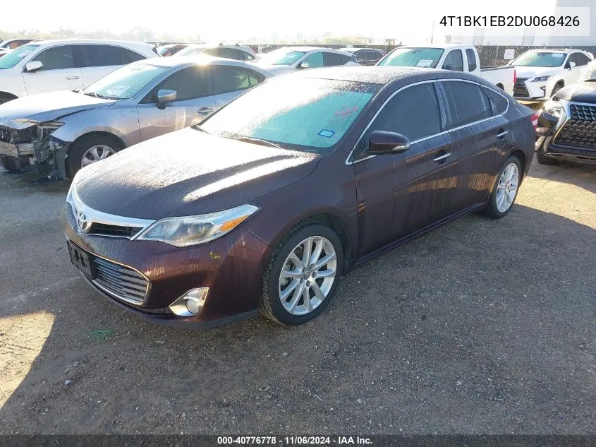 2013 Toyota Avalon Limited VIN: 4T1BK1EB2DU068426 Lot: 40776778