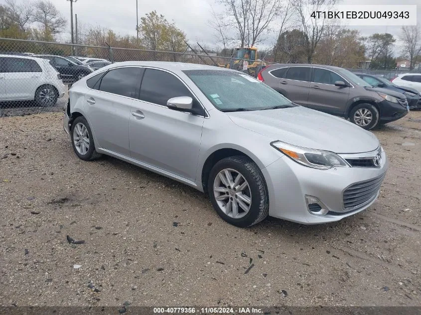 2013 Toyota Avalon Xle VIN: 4T1BK1EB2DU049343 Lot: 40779356