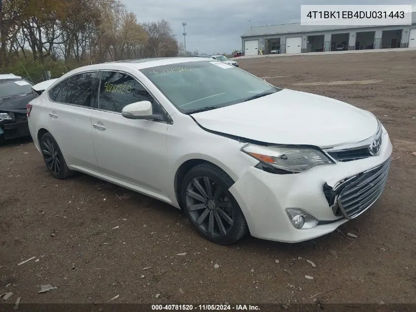 2013 Toyota Avalon Limited VIN: 4T1BK1EB4DU031443 Lot: 40781520