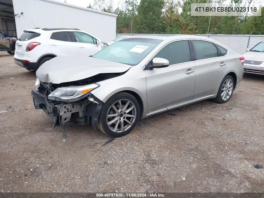 2013 Toyota Avalon Xle Touring VIN: 4T1BK1EB8DU023118 Lot: 40797910