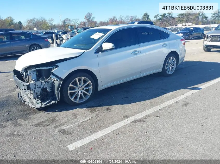 2013 Toyota Avalon Limited VIN: 4T1BK1EB5DU003831 Lot: 40805304