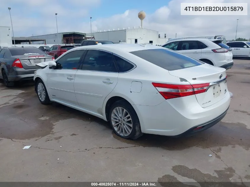 2013 Toyota Avalon Hybrid/Prem/Tour/Ltd VIN: 4T1BD1EB2DU015879 Lot: 40825074