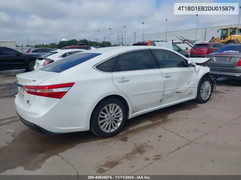 2013 Toyota Avalon Hybrid/Prem/Tour/Ltd VIN: 4T1BD1EB2DU015879 Lot: 40825074