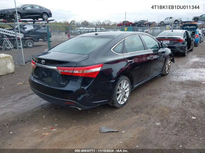 2013 Toyota Avalon Xle Touring VIN: 4T1BK1EB1DU011344 Lot: 40830711