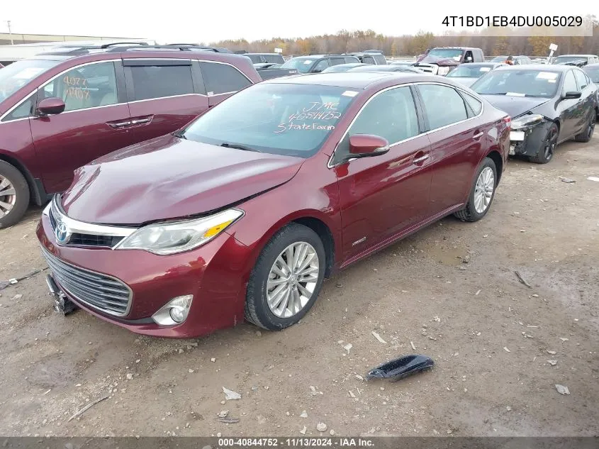 2013 Toyota Avalon Hybrid Limited VIN: 4T1BD1EB4DU005029 Lot: 40844752