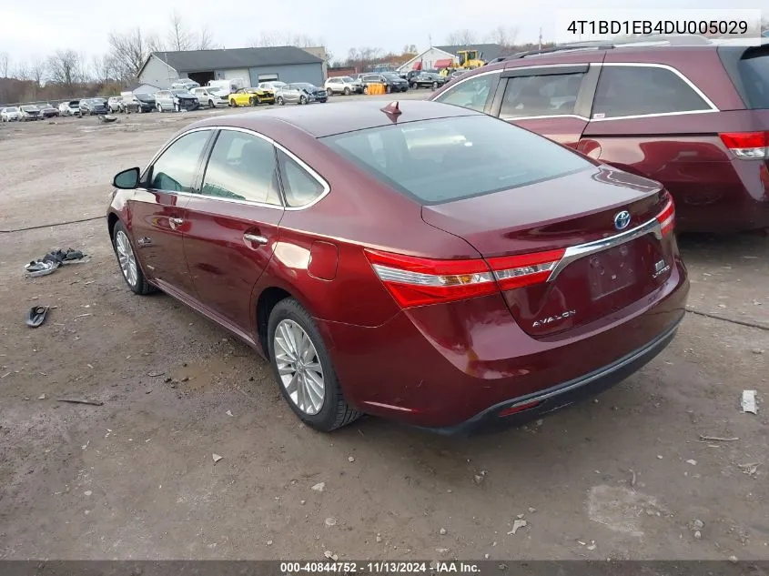 2013 Toyota Avalon Hybrid Limited VIN: 4T1BD1EB4DU005029 Lot: 40844752