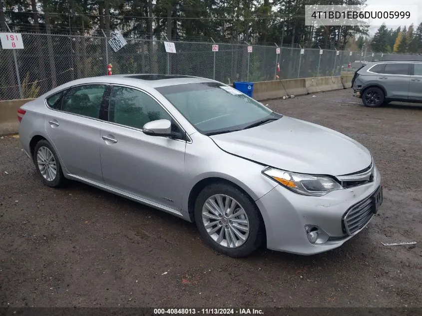 2013 Toyota Avalon Hybrid Xle Touring VIN: 4T1BD1EB6DU005999 Lot: 40848013