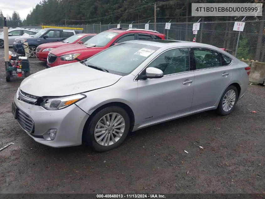 2013 Toyota Avalon Hybrid Xle Touring VIN: 4T1BD1EB6DU005999 Lot: 40848013