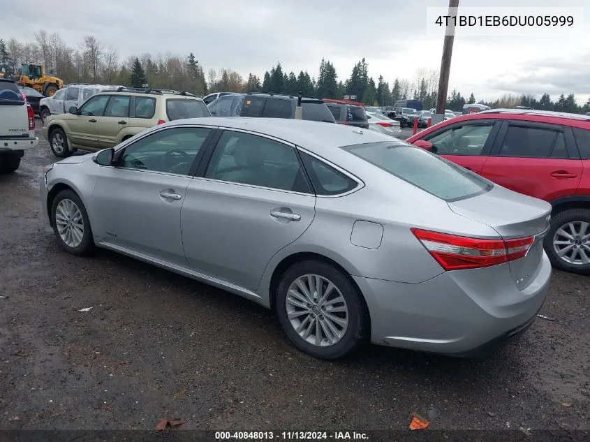 2013 Toyota Avalon Hybrid Xle Touring VIN: 4T1BD1EB6DU005999 Lot: 40848013