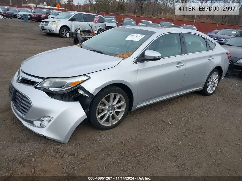 2013 Toyota Avalon Xle Touring VIN: 4T1BK1EB7DU012997 Lot: 40851267