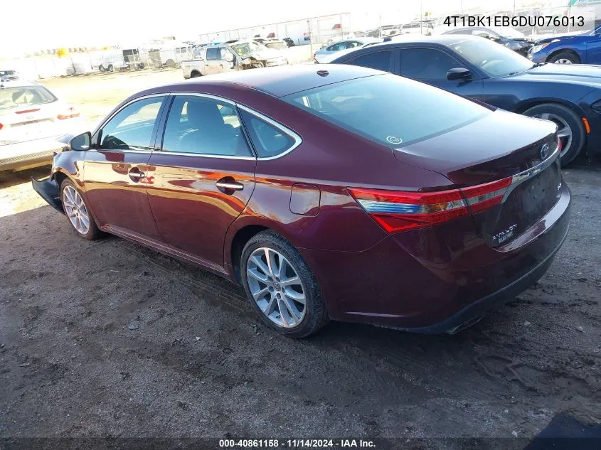 2013 Toyota Avalon Xle Touring VIN: 4T1BK1EB6DU076013 Lot: 40861158