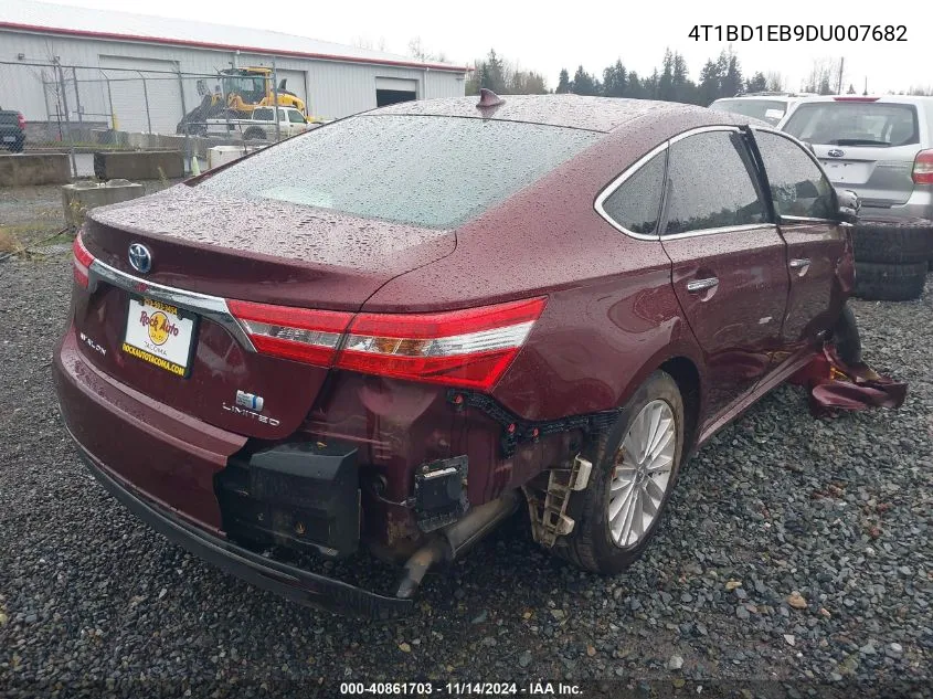 2013 Toyota Avalon Hybrid Limited VIN: 4T1BD1EB9DU007682 Lot: 40861703