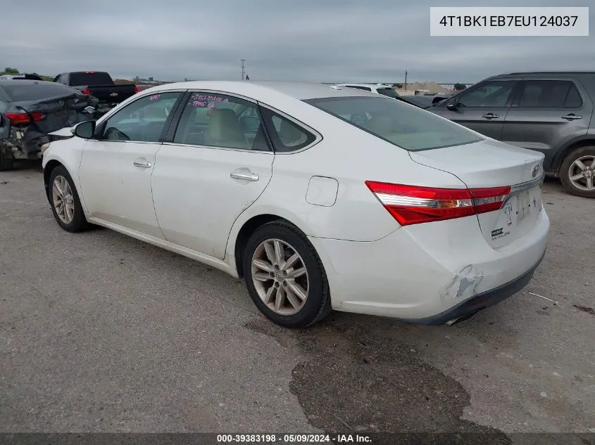 2014 Toyota Avalon Xle Premium VIN: 4T1BK1EB7EU124037 Lot: 39383198