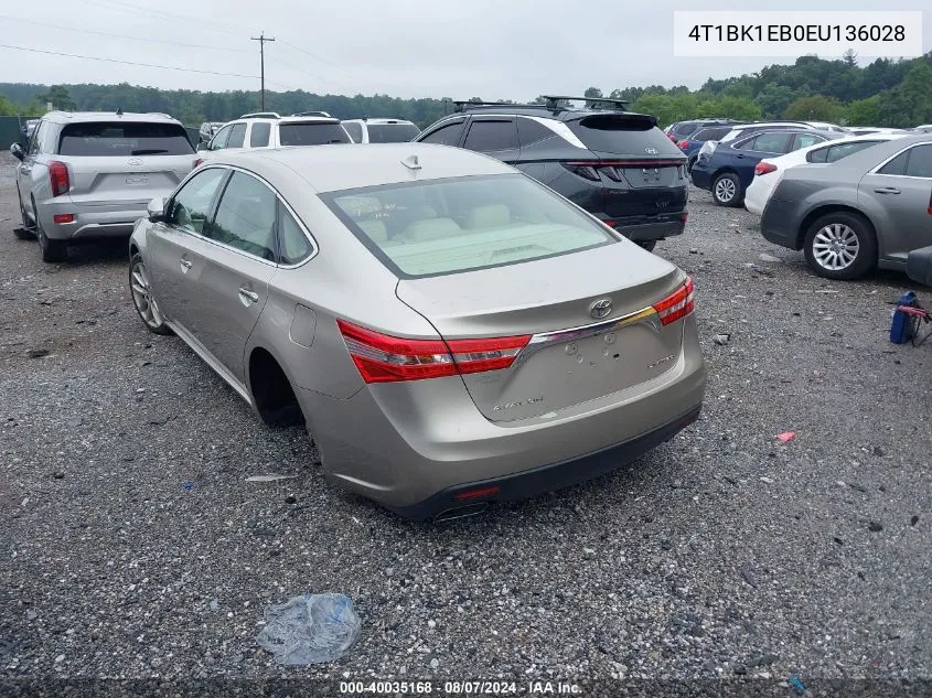 4T1BK1EB0EU136028 2014 Toyota Avalon Limited