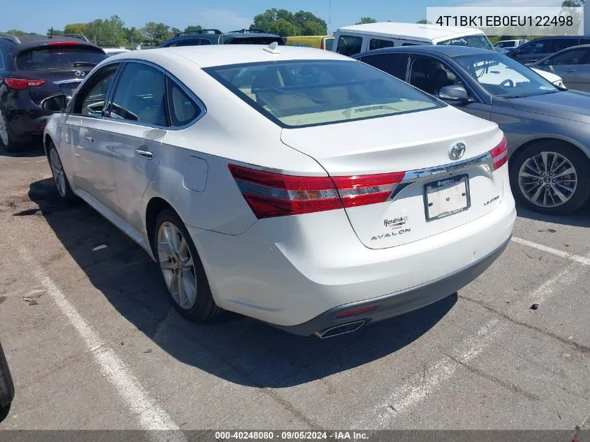 2014 Toyota Avalon Limited VIN: 4T1BK1EB0EU122498 Lot: 40248080