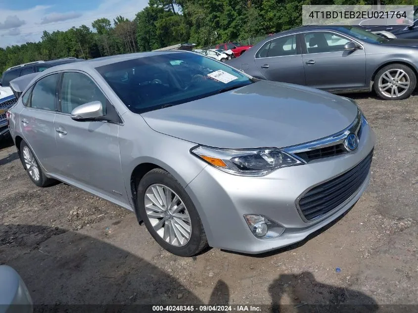 4T1BD1EB2EU021764 2014 Toyota Avalon Hybrid Limited