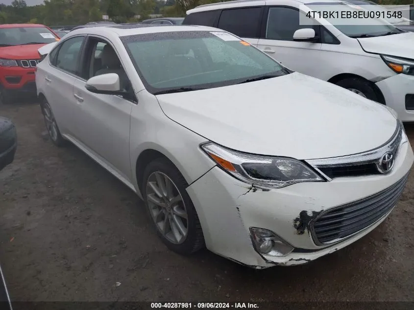 2014 Toyota Avalon Xle Touring VIN: 4T1BK1EB8EU091548 Lot: 40287981