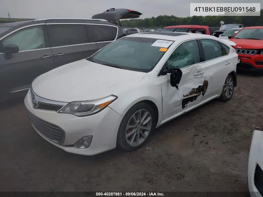 2014 Toyota Avalon Xle Touring VIN: 4T1BK1EB8EU091548 Lot: 40287981