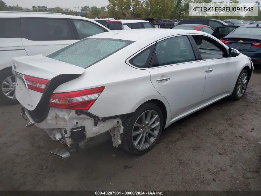 2014 Toyota Avalon Xle Touring VIN: 4T1BK1EB8EU091548 Lot: 40287981