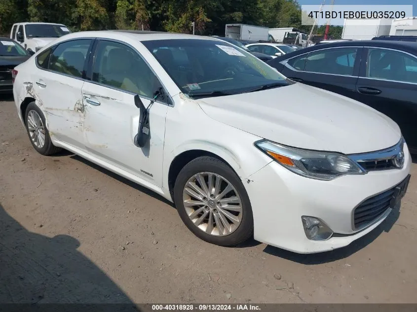 4T1BD1EB0EU035209 2014 Toyota Avalon Hybrid Hybrid/Prem/Tour/Ltd