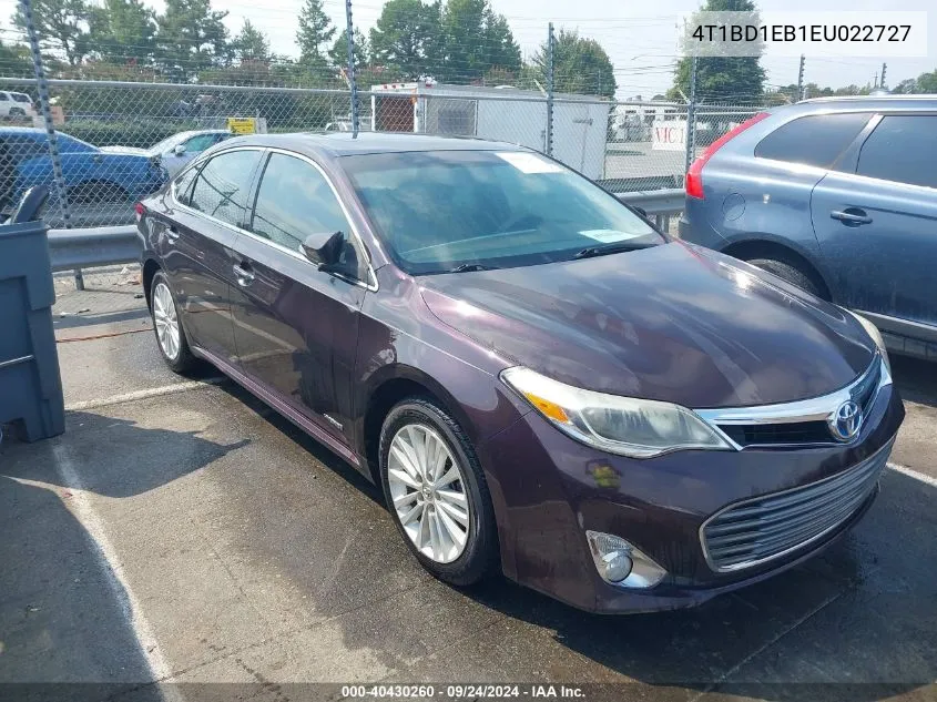 4T1BD1EB1EU022727 2014 Toyota Avalon Hybrid Xle Touring