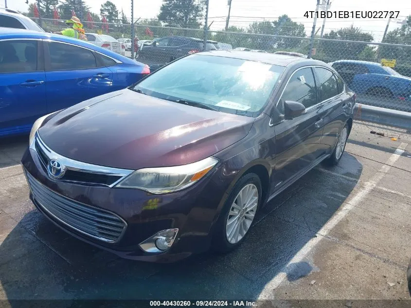 4T1BD1EB1EU022727 2014 Toyota Avalon Hybrid Xle Touring