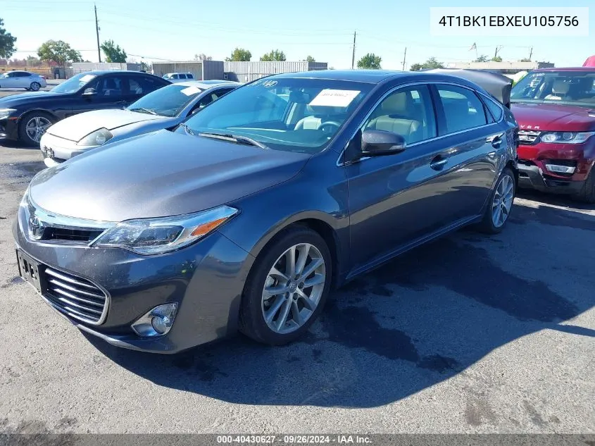 2014 Toyota Avalon Xle Touring VIN: 4T1BK1EBXEU105756 Lot: 40430627