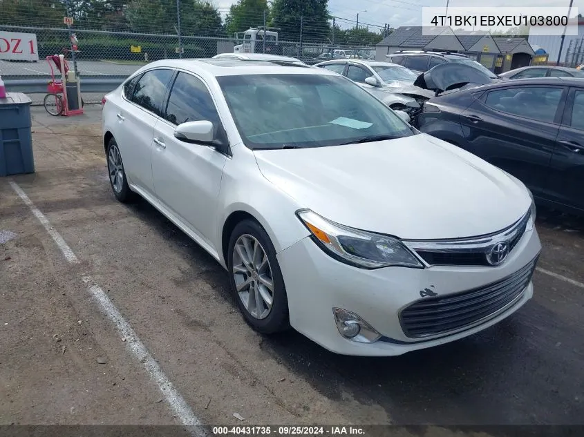 2014 Toyota Avalon Xle Touring VIN: 4T1BK1EBXEU103800 Lot: 40431735