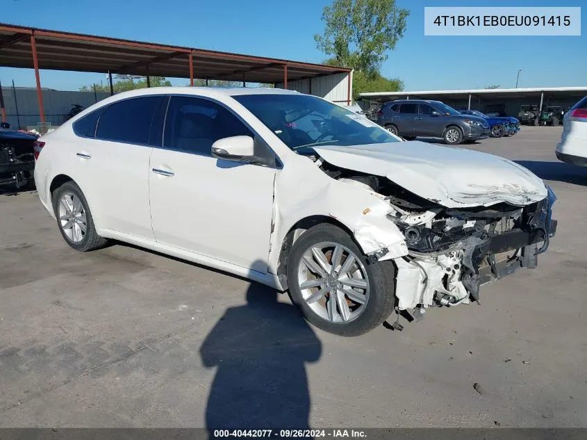 2014 Toyota Avalon Xle Premium VIN: 4T1BK1EB0EU091415 Lot: 40442077