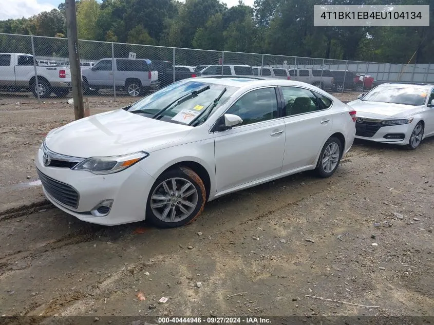 2014 Toyota Avalon Xle Premium VIN: 4T1BK1EB4EU104134 Lot: 40444946