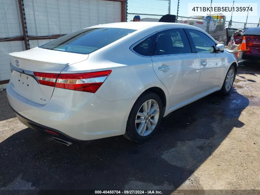 2014 Toyota Avalon Xle VIN: 4T1BK1EB5EU135974 Lot: 40450704