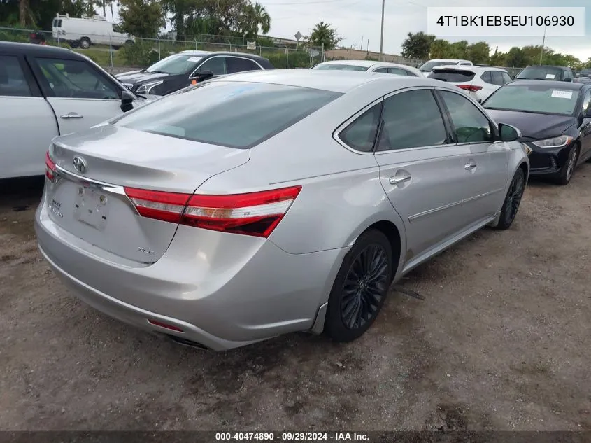 2014 Toyota Avalon Xle Premium VIN: 4T1BK1EB5EU106930 Lot: 40474890