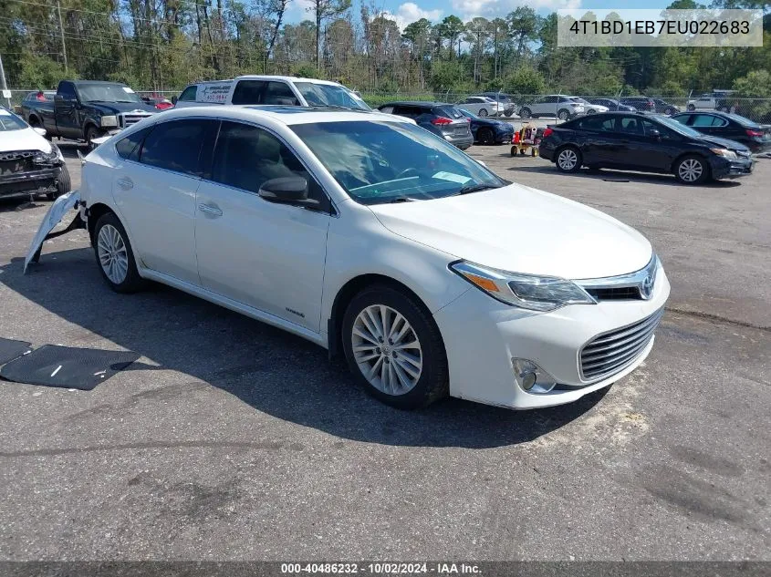 2014 Toyota Avalon Hybrid Xle Premium VIN: 4T1BD1EB7EU022683 Lot: 40486232