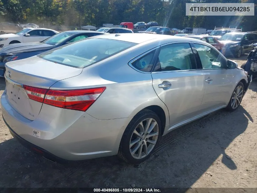 2014 Toyota Avalon Xle Touring VIN: 4T1BK1EB6EU094285 Lot: 40496805