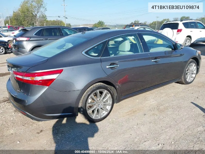 2014 Toyota Avalon Xle Touring VIN: 4T1BK1EB3EU109874 Lot: 40499565