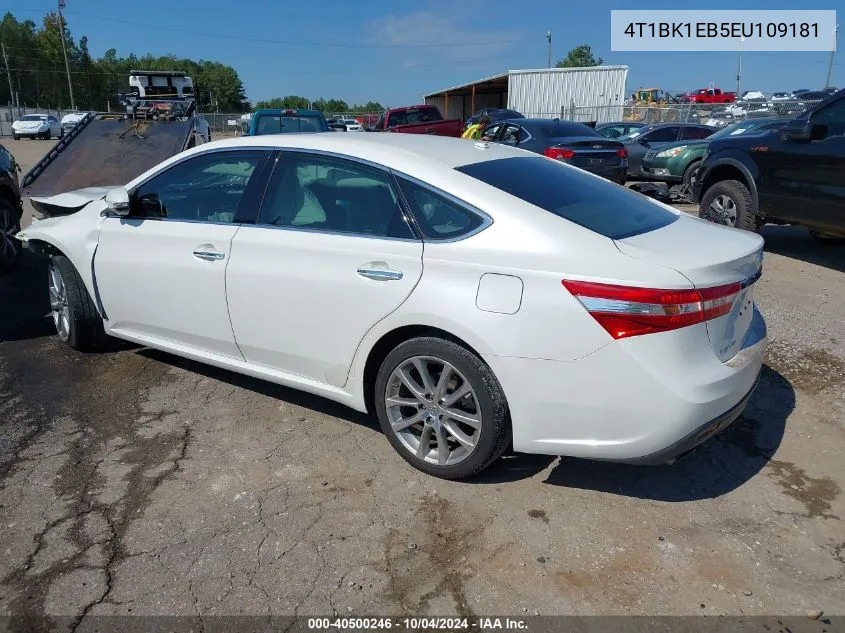 4T1BK1EB5EU109181 2014 Toyota Avalon Xle Touring