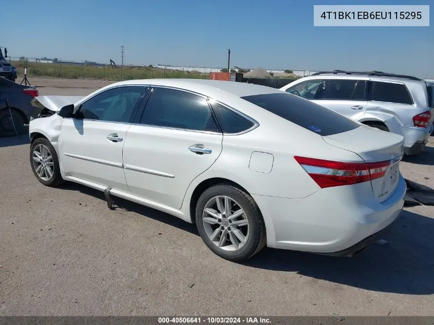 2014 Toyota Avalon Xle VIN: 4T1BK1EB6EU115295 Lot: 40506641