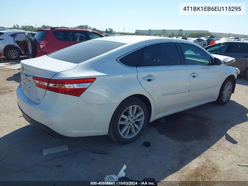 2014 Toyota Avalon Xle VIN: 4T1BK1EB6EU115295 Lot: 40506641