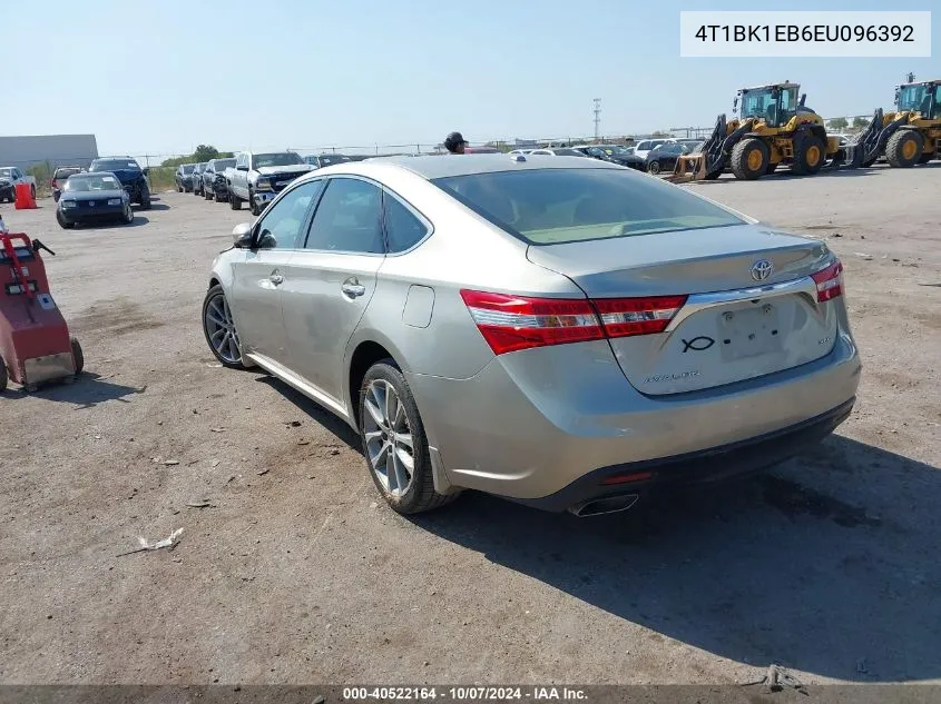 2014 Toyota Avalon Premium/Touring/Limited VIN: 4T1BK1EB6EU096392 Lot: 40522164