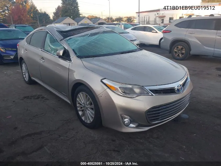 2014 Toyota Avalon Hybrid Xle Touring VIN: 4T1BD1EB9EU019512 Lot: 40525081