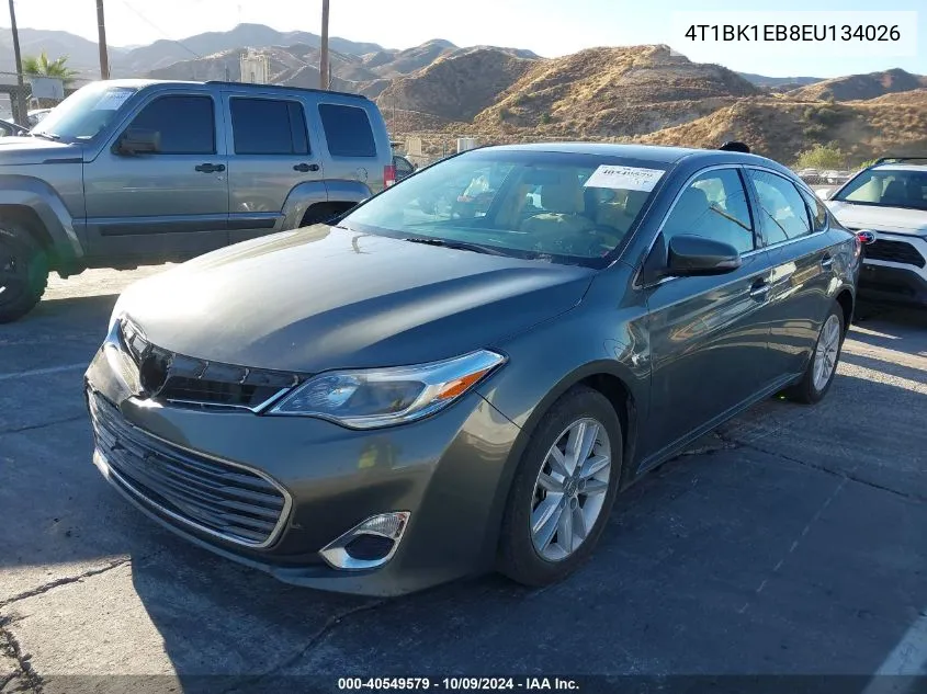 2014 Toyota Avalon Xle VIN: 4T1BK1EB8EU134026 Lot: 40549579