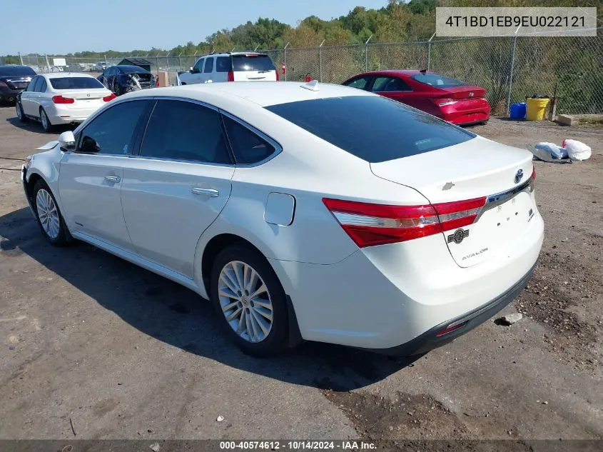 2014 Toyota Avalon Hybrid Limited VIN: 4T1BD1EB9EU022121 Lot: 40574612