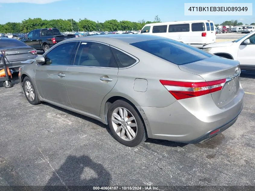 2014 Toyota Avalon Xle Premium VIN: 4T1BK1EB3EU089349 Lot: 40604187